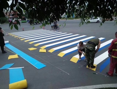 营口营口彩色路面标线施工